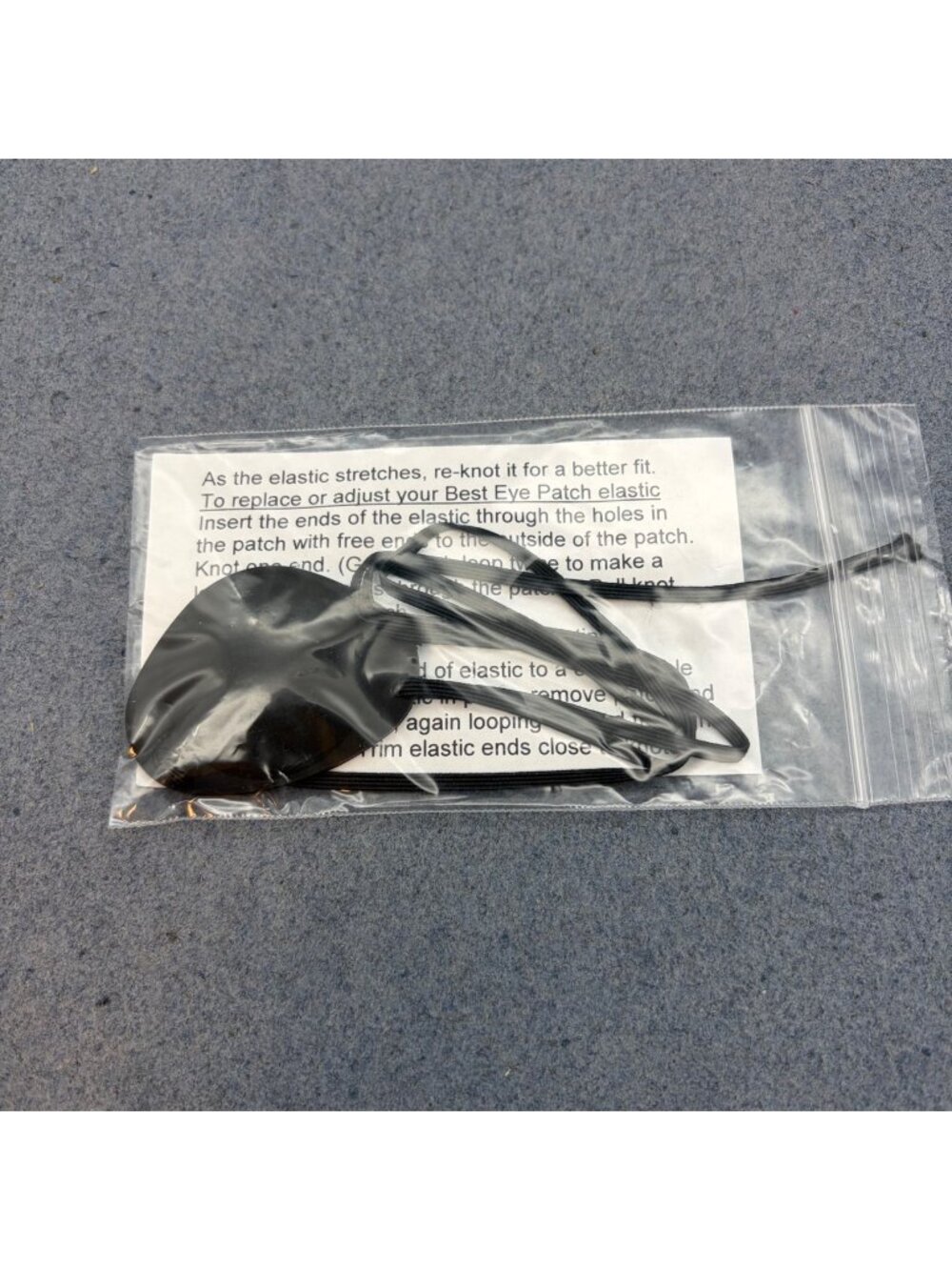 Best Eye Patch Black Silicone Child Size Small Replaceable Straps  2 X 1.625